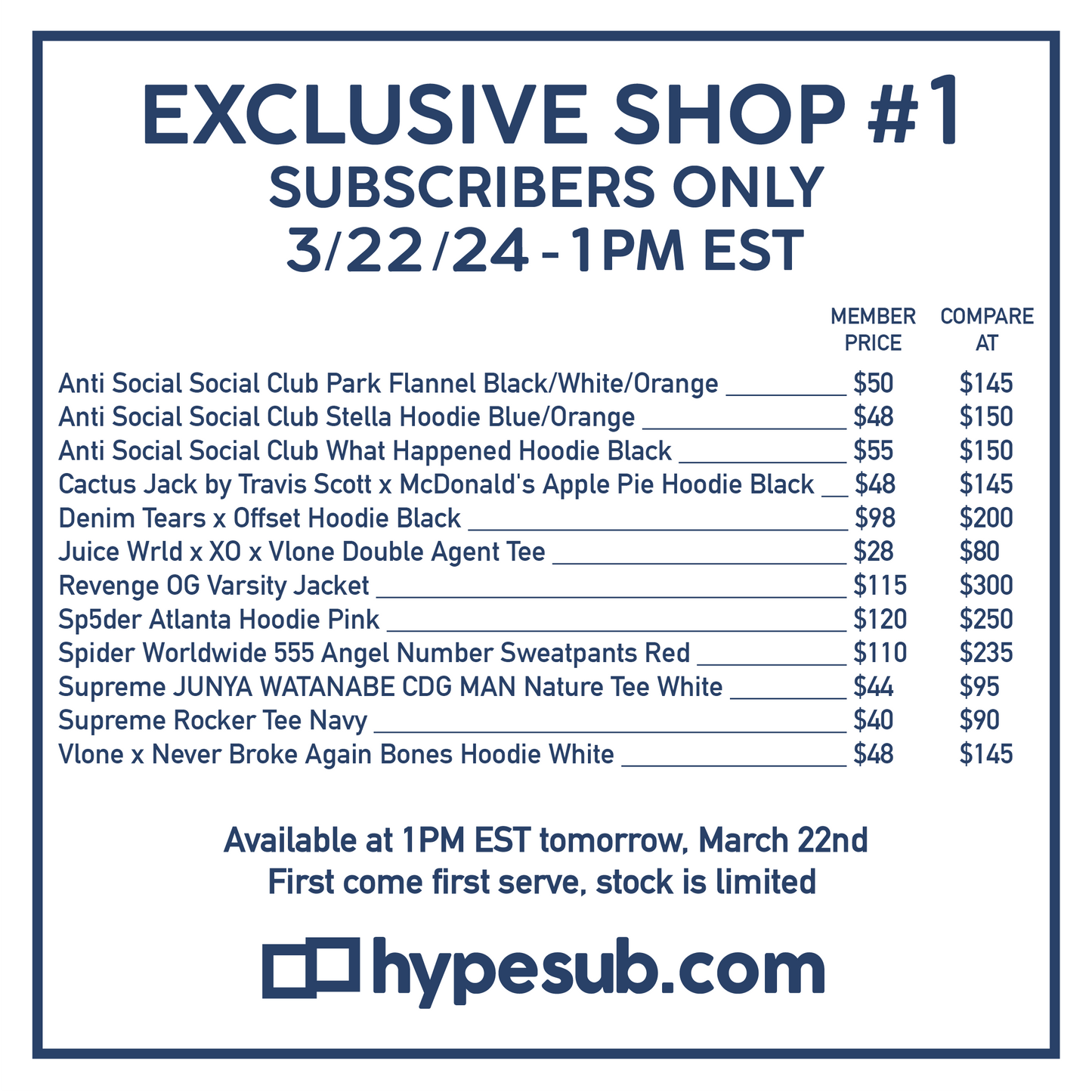 Exclusive Shop -  Access